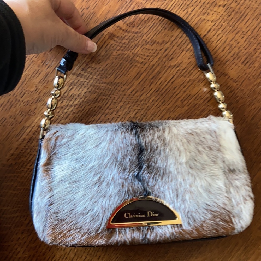Christian Dior Rare John Galliano Malice Pony Hair Vintage Bag